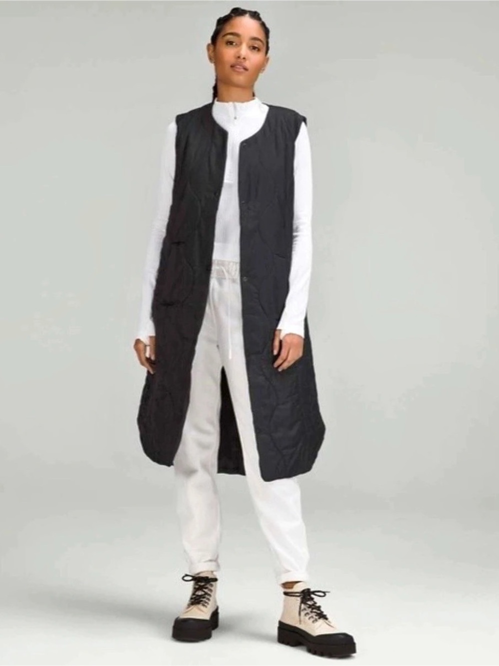 Lululemon long Length insulated Vest in Black
